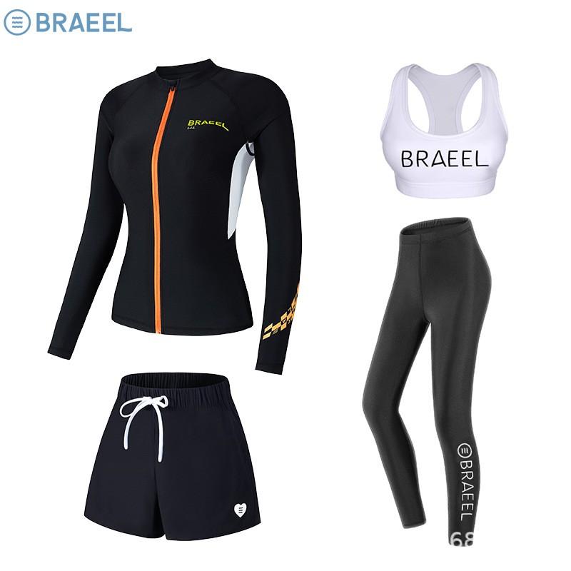 Womens UV Protection Rash Guard Set Long Sleeve Top Pants Swimming Snorkeling Diving Surfing