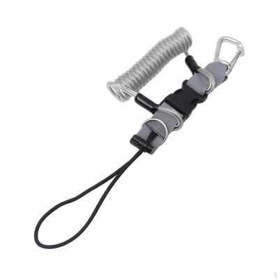 Diving Coil Lanyard Camera Metal Strap Bracelet Rope Free for Water Sports