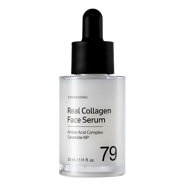 Real Collagen Face Serum 33ml: Intensive care for skin elasticity and texture. Formulated with 79% collagen water.