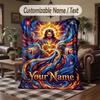 Coperta Cosmica a Tema Spaziale con Nome Personalizzato Testo Coperta Personalizzata Morbida Accogliente per Casa Divano Letto