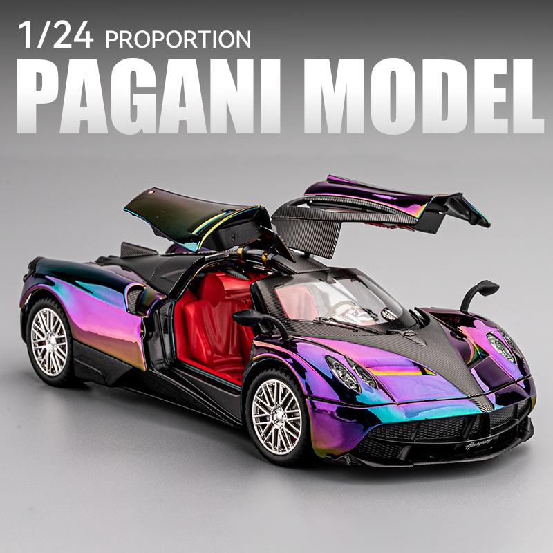 1/24 Pagani Huayra Dinastia Legierung Galvanik Sportwagenmodell Metall Rennwagen Fahrzeuge Modell Sound und Licht Kinderspielzeug Geschenk