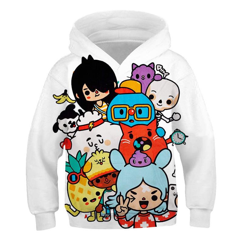 Hanorace Imprimare 3D Joc Toca Life World Toca Boca Creator Jucării Virtuale Hanorace Băiat Fată Hanorace cu Glugă Copii Hanorac Supradimensionat