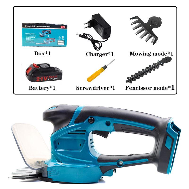 Kabelloser, wiederaufladbarer Hand-Hecken- und Rasentrimmer