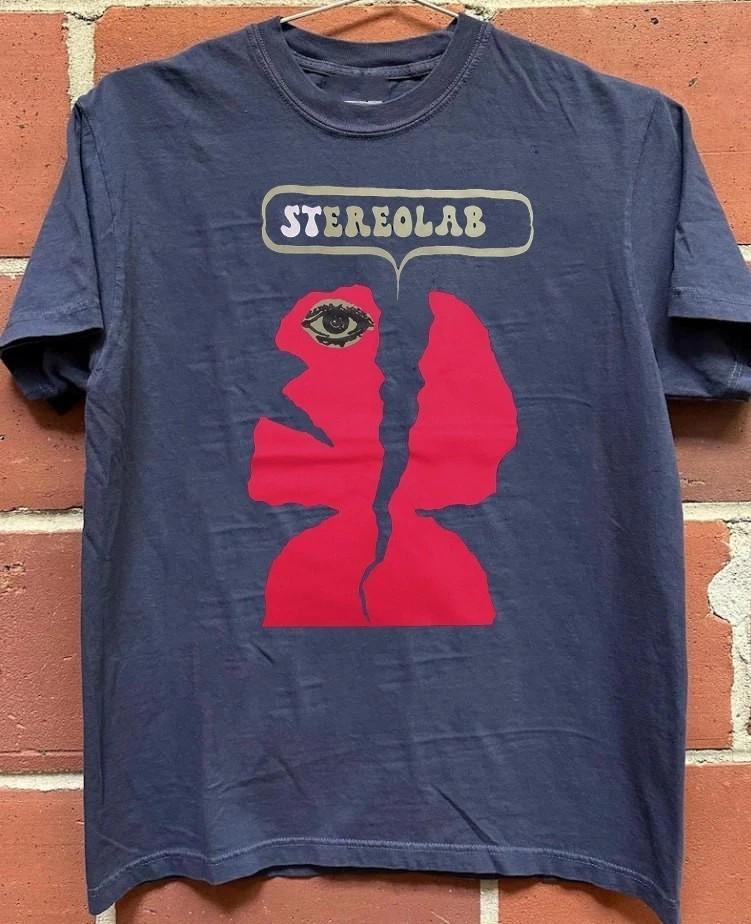 Reprint Stereolab band 90s Navy Short Sleeve T shirt Men Women tee Unisex T-Shirt XXL