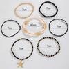 1 Set Moda Stella Marina Conchiglia Conchiglia Braccialetto Perline Per Donne Ragazze Stile Boemo Casual Carino Trendy Braccialetto Perline Gioielli Regalo