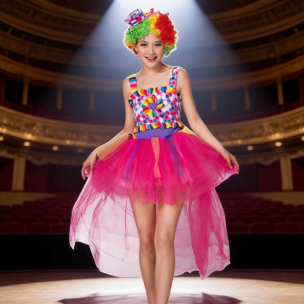 Clown Cosplay Costume For Adults With Polyester Fabric Perfect For Themed Parties And Performances
