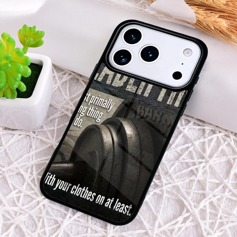 Motivational Gym Inspirational Quotes Shockproof Phone Case for iPhone 17 Air 16e 15 11 12 14 13 Pro Max Cover Coque