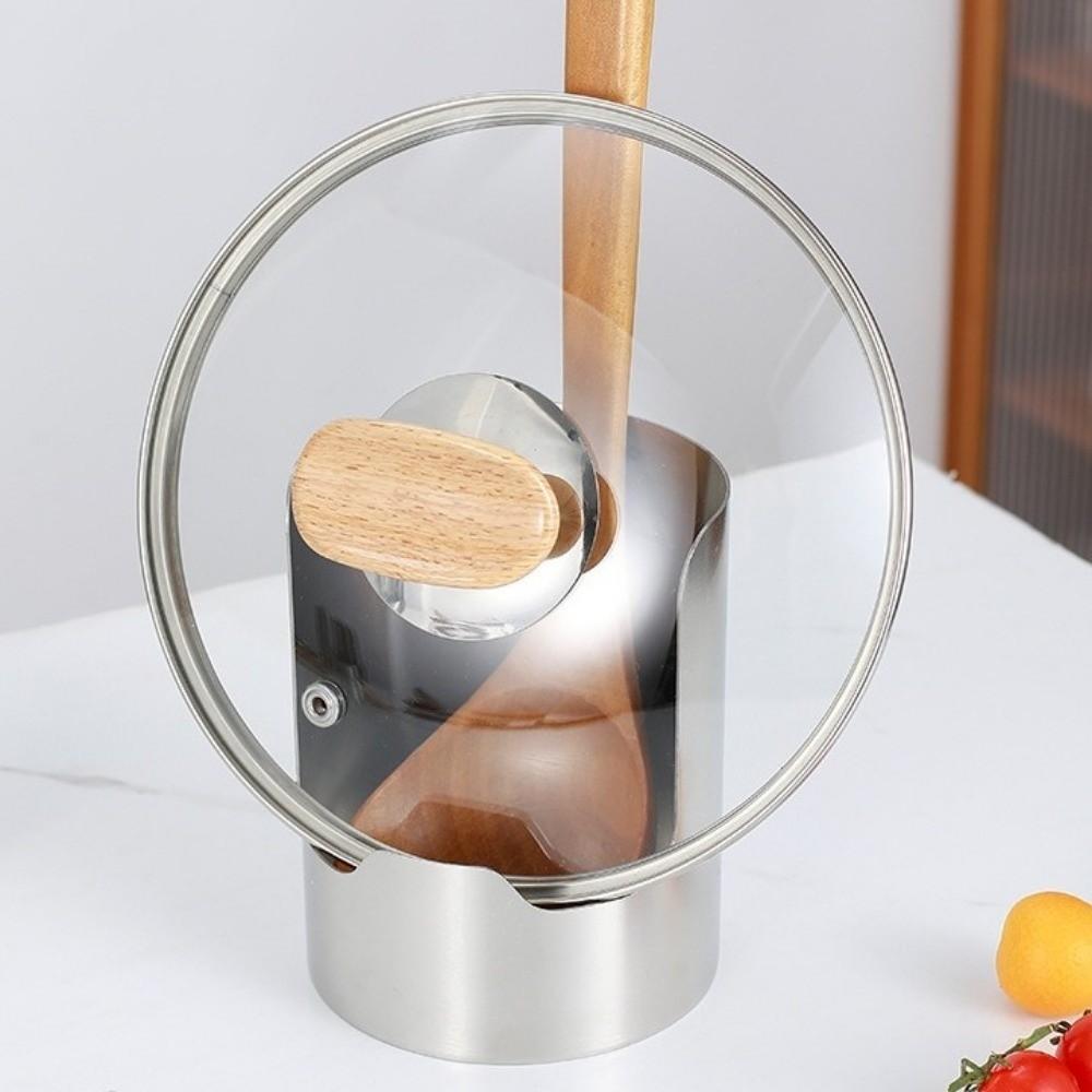 Stable Spatula Holder Easy To Clean Pot Lid Storage Rack Multifunctional Soup Spoon Rack Cooking