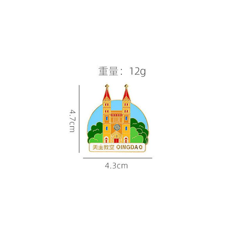 Qingdao Series Beer Culture Enamel Metal Magnetic Fridge Magnet Shandong Travel Souvenir Home Decor Refrigerator Decoration Magnet