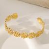 Stainless Steel Open Bangle,Ins-style,Versatile,Wheat Ear Design,Light Luxury Stainless Steel Jewelry,fashion Jewelry Bangles