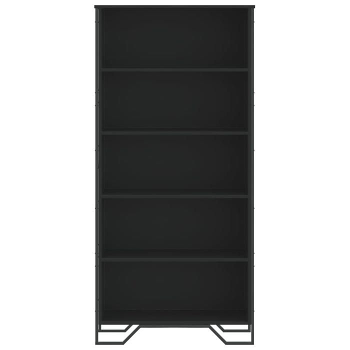 Bibliothèque - MAISON EXCLUSIVE - 80 x 31 x 169 cm - Noir - Bois d’ingénierie - 5 étagères