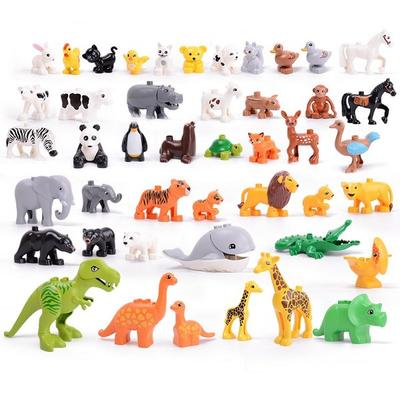 Yogo Duplo Uyumlu Blok Hayvan Figürleri Jumbo Set [45 Çeşit], Karışık Renk