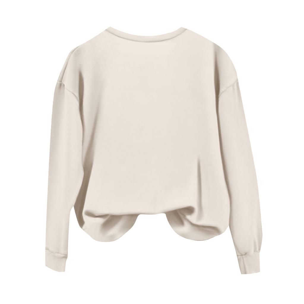 Women  Tops Women's Long Sleeve Sweatshirt Casual Crewneck Loose Fit Pollover Fleece Tops