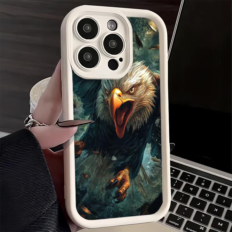 Phone Case for iPhone 17 Air 16E 15 16 Pro Max Bald Eagle Cool Cover 14 Plus 13 12 Mini Soft Shell Silicone Fundas
