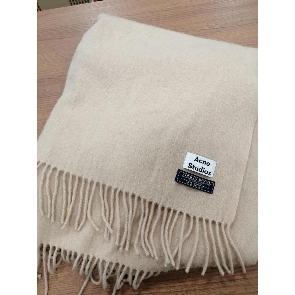 Used ACNE STUDIOS BEG Wool Scarf