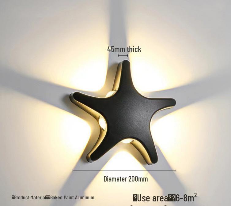 Modern Minimalist Four-Leaf Clover Outdoor Waterproof Wall Light for Courtyard, Balcony, and Aisle Decoration