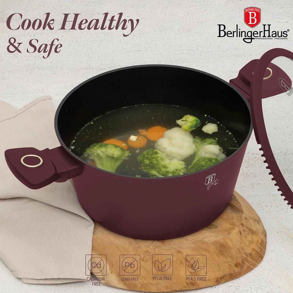 TITANIUM POT WITH LID 30cm BERLINGER HAUS BH-8043 LEONARDO
