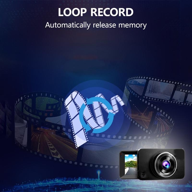 Dashcam 2inch LCD Screen Car Recorder 1080P Front Rear Single/Double Lens Dashing Camera Vehicle Video Recorder