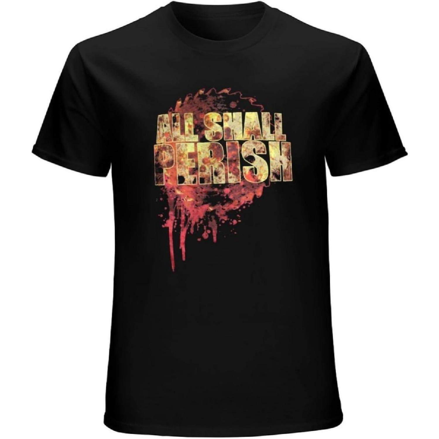 All Shall Perish Official Merch Deathcore Metal Rock Black Mens T-Shirt Graphic Unisex Tee XXXXXL разноцветный