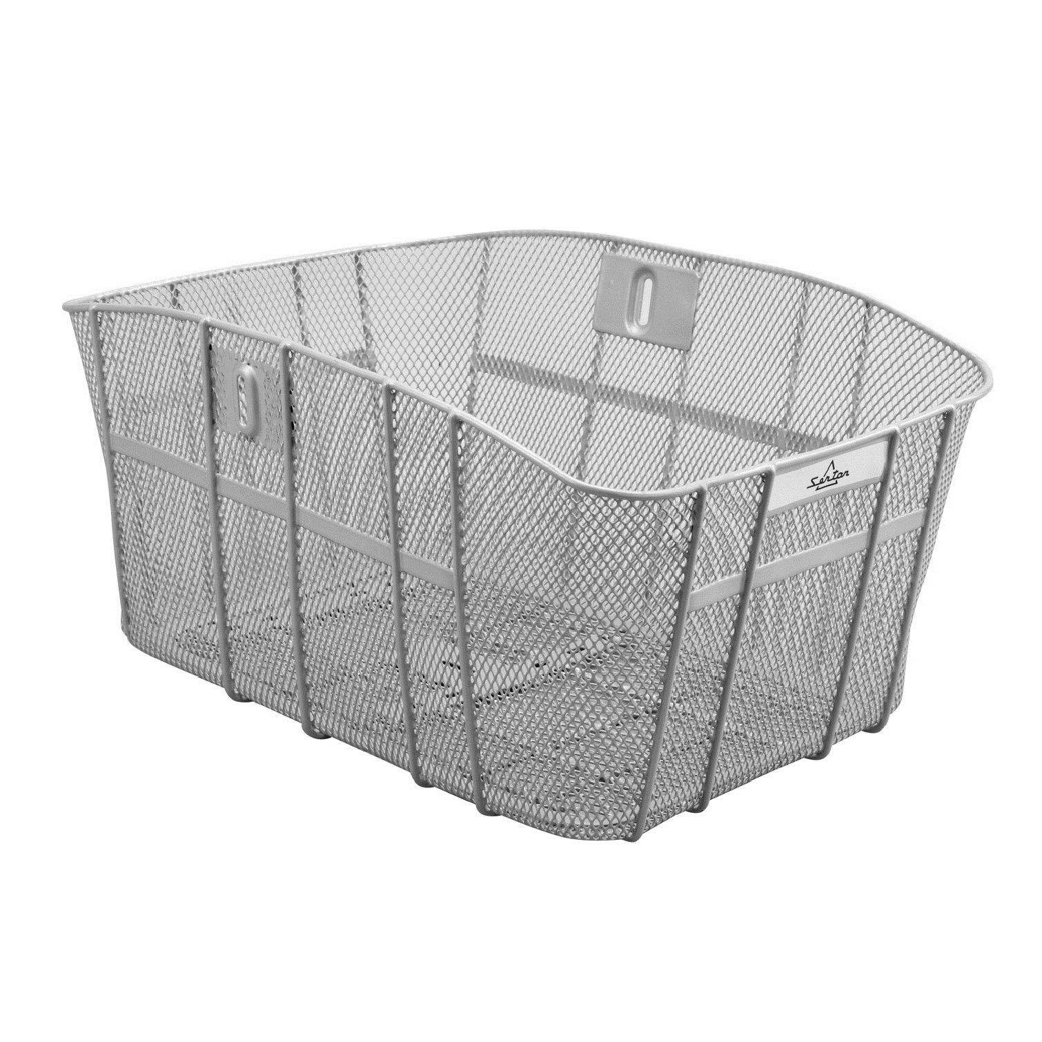 

Sentan Bicycle Basket for Front and Rear Use with Mounting Silver (Sentan Industries) Brackets, FRB-33,