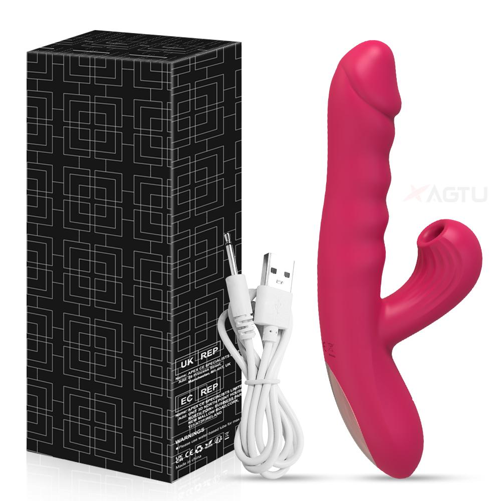 Sucking Dildo Thrusting Vibrator with Female Masturbation Clit Sucker Clitoris Vacuum Stimulator Adult Goods Sex Toys for Women