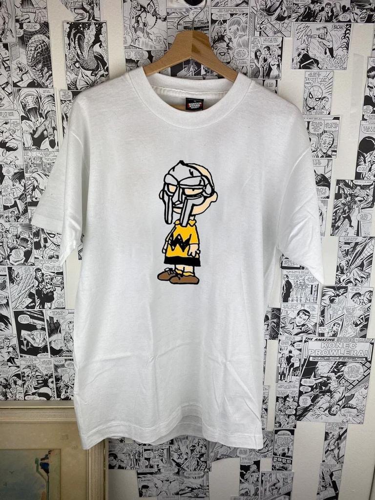 Charlie Brown MF DOOM cotton graphic white t-shirt QT7732