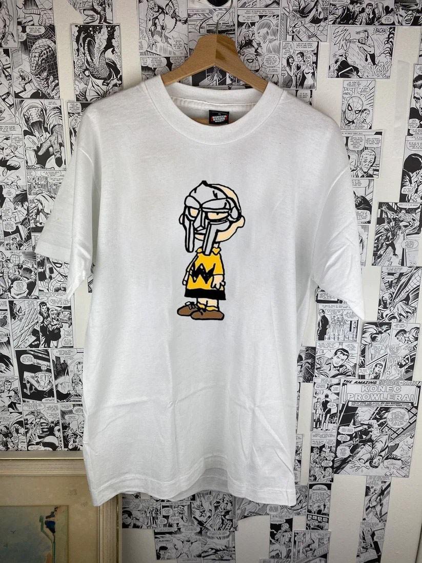 Charlie Brown MF DOOM cotton graphic white t-shirt QT7732 S