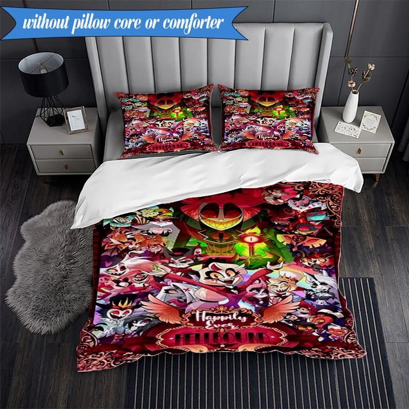 3PCS Fantasy Creatures Hotel  Bedding Set,Including 1pc Duvet Cover And 2pcs Pillowcases Perfect for Bedroom, Dormitory, Fan Christmas gift