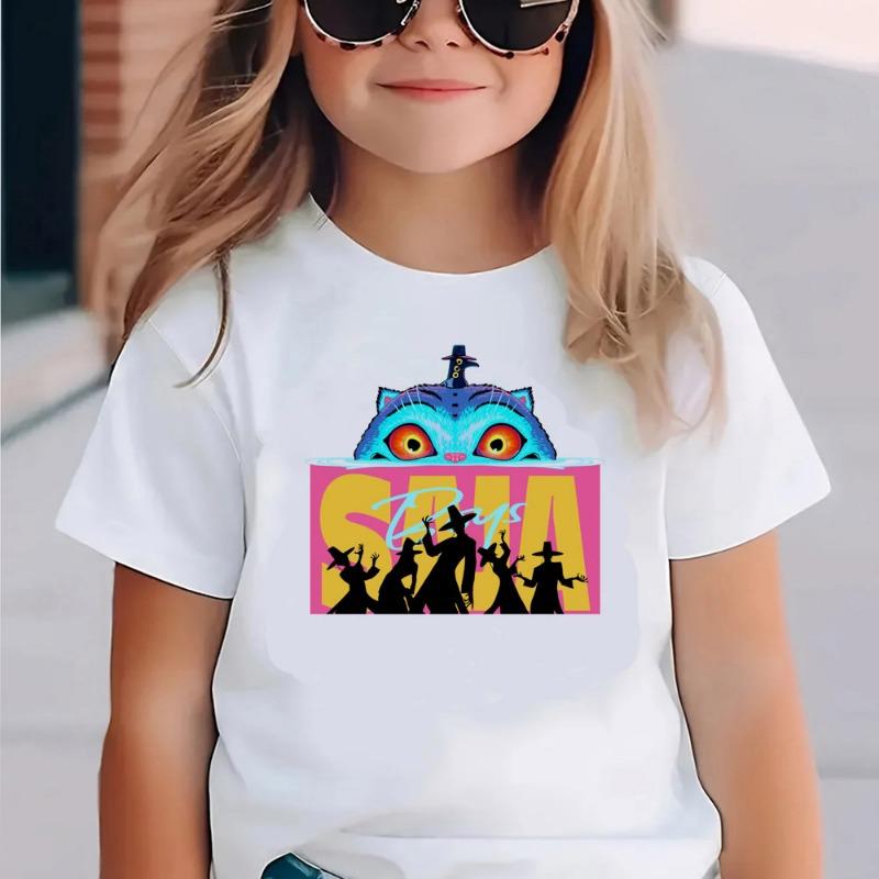Kpop Dämonenjäger Print Grafik T-Shirt Sommer Kinderkleidung 2025 Film T-Shirt Mädchen Jungen Kurzarm Tops Bequemes T-Shirt