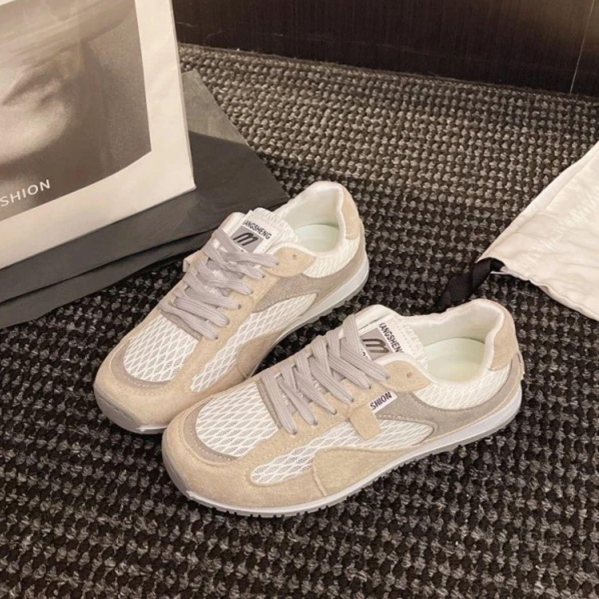 

Mesh versatile board shoes thin-soled Forrest Gump shoes 2025 new summer mesh shoes women s breathable mesh sports and leisure shoes 40 серый