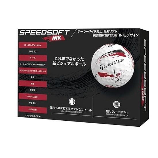 Taylor Made TMJ24 SpeedSoft INK 12 Pieces Blue Golf Balls 2024 Model