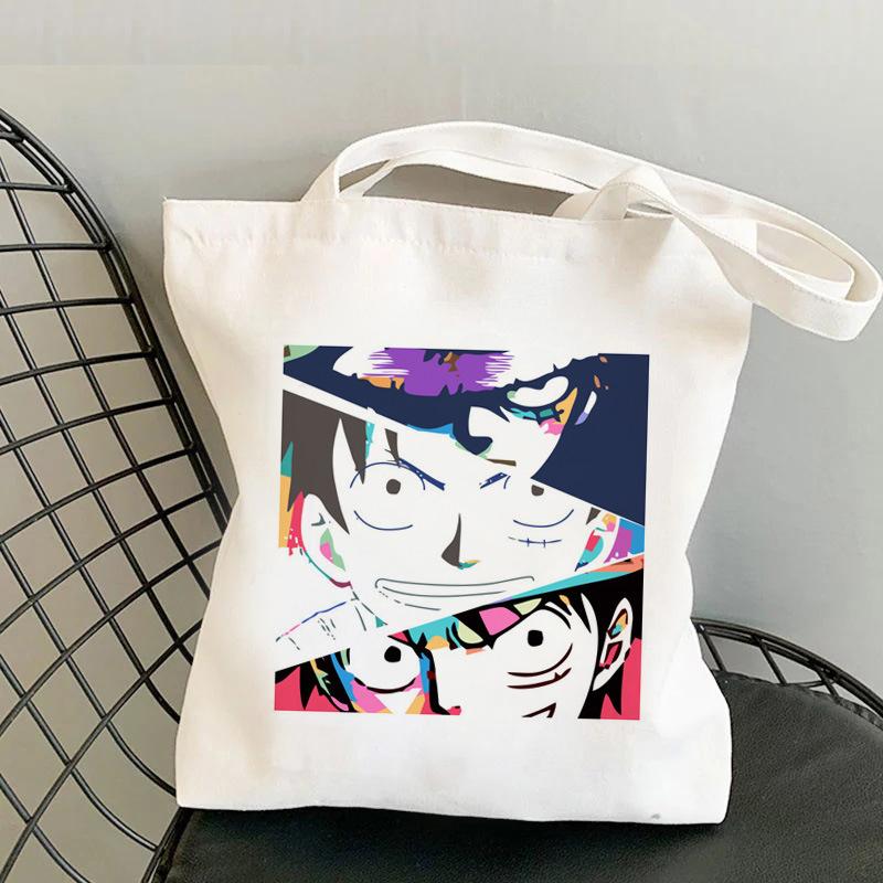 Japan cartoon comics One Piece Print Canvas Bag Shopping Shoulder Bag Foldable Tote Bag 0030