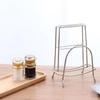 Stainless Steel Knife Holder Kitchen Storage Rack Cutting Board Integrated Multi-Function Pot Lid Stand Countertop Organizer