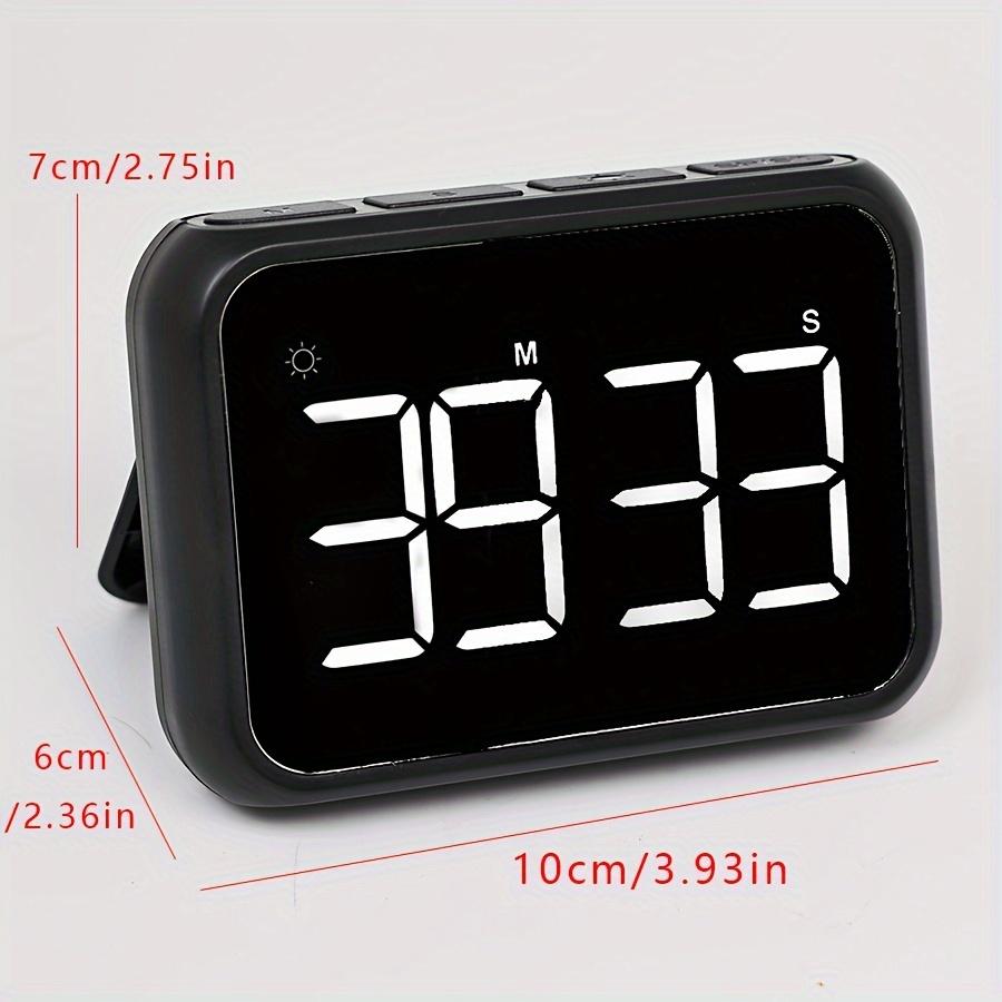 1pc Digital Kitchen Timer, LED Electronic Countdown with Adjustable, Plastic, Battery Operated 3 AAA Not Included, Clear Display for Cooking Learning