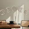 5 ks Nástěnná dekorace s fázemi Měsíce Závěsná Dřevěná Nástěnná Umělecká Díla s Měsícem Severské Fáze Měsíce Nástěnné Umění Boho Měsíční Dekorace pro Pokoj Bar Ornament
