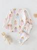 Baby Girls Long Sleeve Pajama Set, Cute Princess Heart Star Print Ruffle Cuffs Soft Skin-Friendly Casual Sleepwear for Infant Girls 6M-3Y