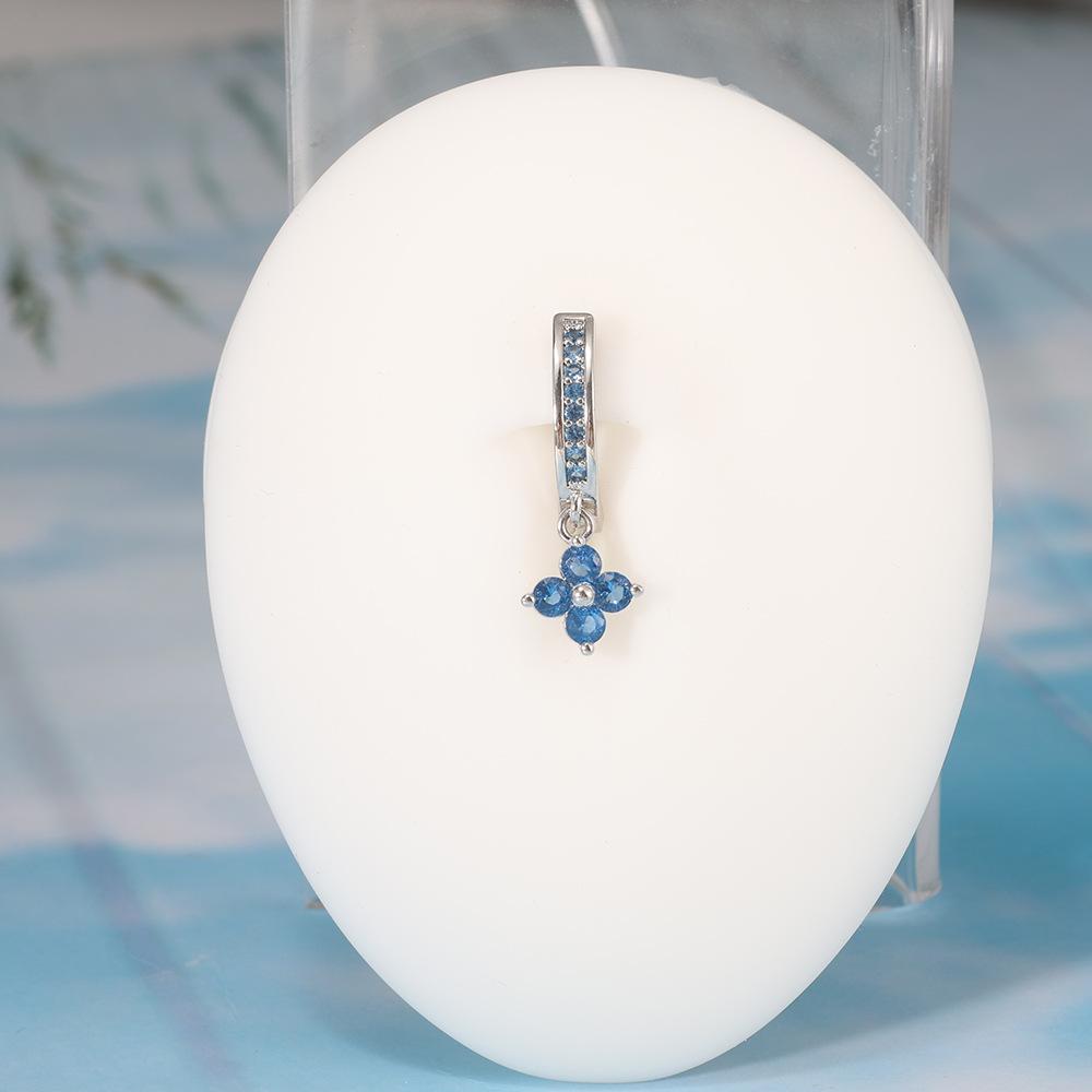 Stainless Steel Belly Button Stud with Hollowed-out Bow-shaped Belly Button Accessory
