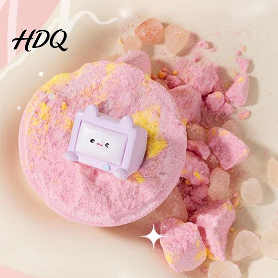 Bath Ball with Surprise Toy Salt Inside Fruity Floral Plants Extract Handmade Natural Sea Bubble Women Men SPA Gift Scented