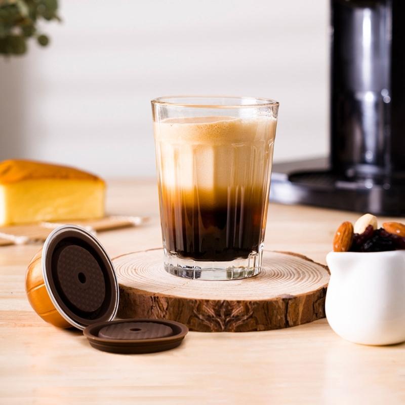 4Pcs Reusable Silicone Lids Coffee Silicone Cover Lids Refilled Capsules for Coffee Lids Capsules Replacement
