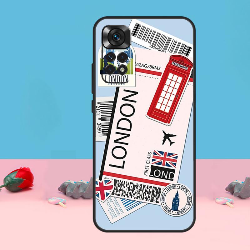 New York TOKYO Traveltickets Cover For Xiaomi Redmi Note 12 10 11 13 14 15 Pro Plus Case For Redmi 15C 13C 12C 10C 14C 15