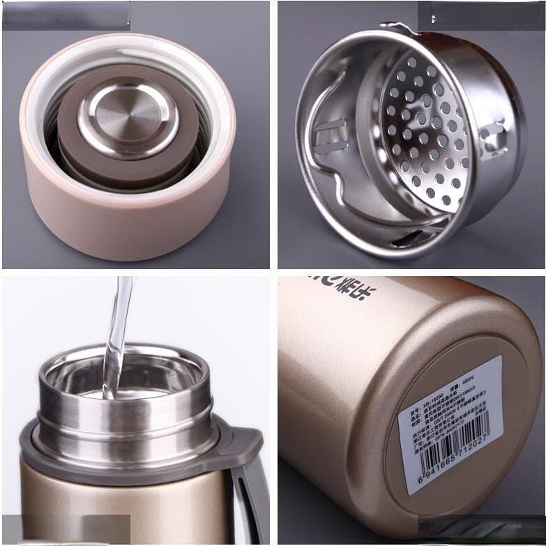 Large Capacity  Thermos Cup 500ml Vacuum Flasks Portable Stainless Steel Thermos Cup Water Bottle Travel Tea Mug Office Thermos Cup