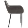 Dining Chairs Set of 4 Dark Gray Velvet