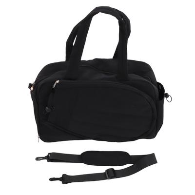 Tennis Bag with Shoe Compartment Shoulder Strap 42L Large Capacity Waterproofing Badminton Bag Handbag for Gym Black
