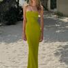 Abito Lungo da Donna Hot Senza Spalline Bodycon Maxi Senza Maniche Slim da Festa Vacanza