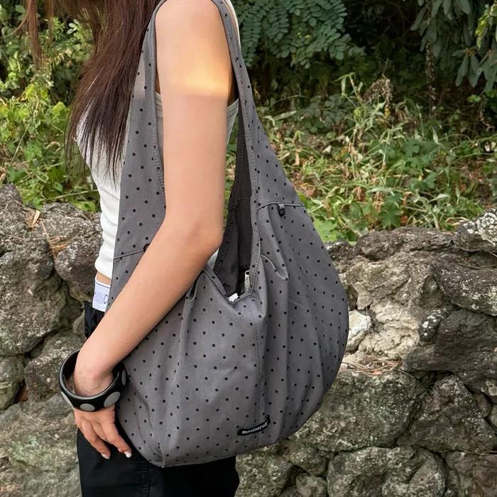 Drop eco shoulder bag_Dot charcoal
