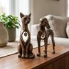 Artistieke Hart Uitgesneden Windhond Beeldje Hars Hol Hart Greyhound Beeldje Slaapkamer
