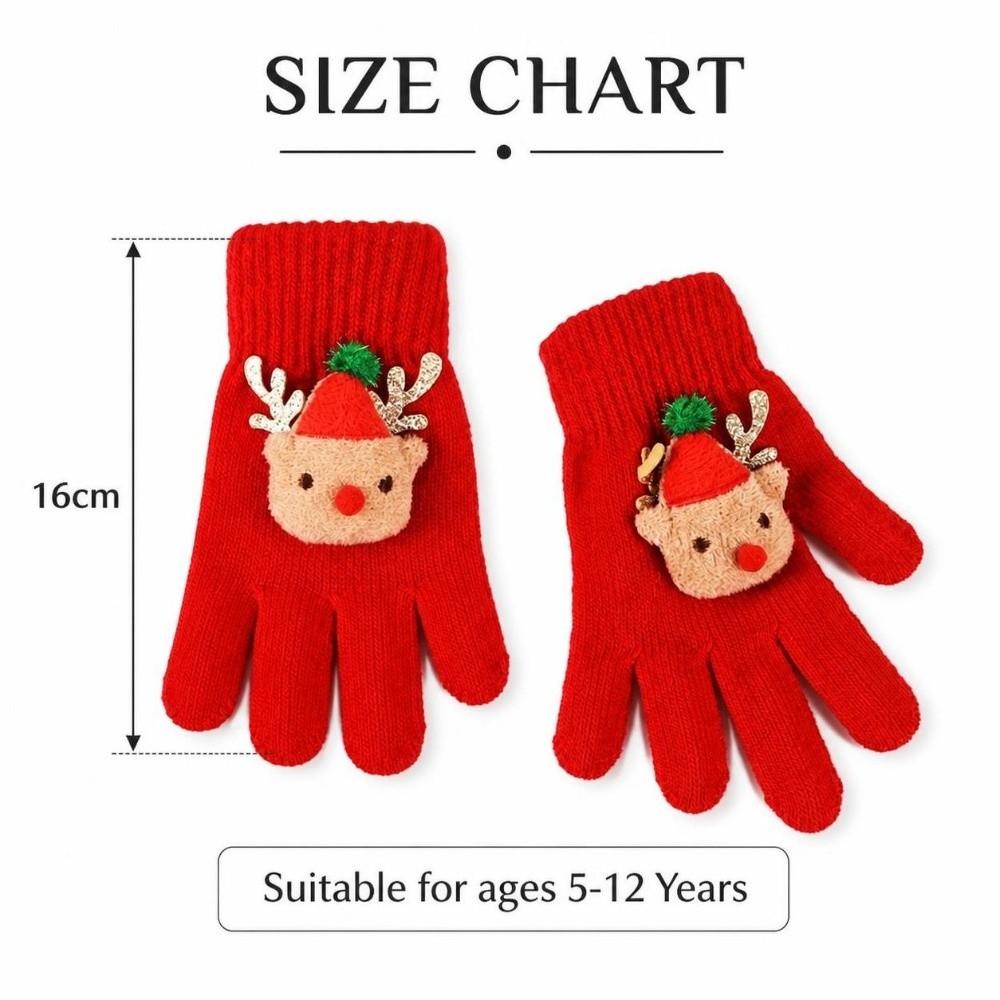 5-12Years Old Warm Children Mittens Christmas Knitted Gloves Fashion Kids Winter Gloves Toddler
