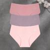 FINETOO 3Pcs/Set Women Cotton Ribbed Mid Rise Briefs Seamless High Quality Butterfly Embroidered Panties Ladies Soft Breathable Lingerie