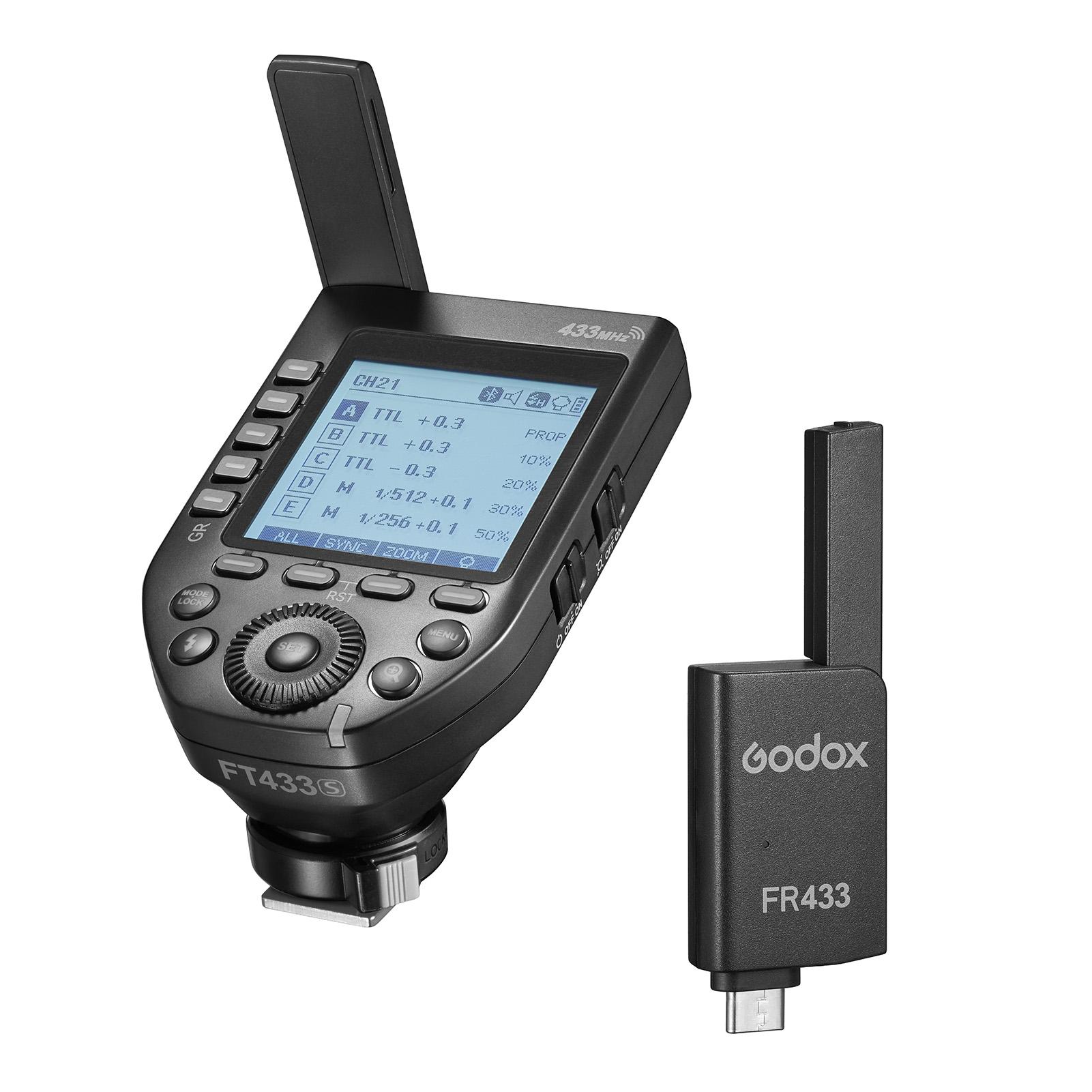 

Godox FT433 TTL Wireless Flash Trigger 433MHz Signal Control 1 8000s HSS APP Wireless Control Compatible with Sony A9II чёрный