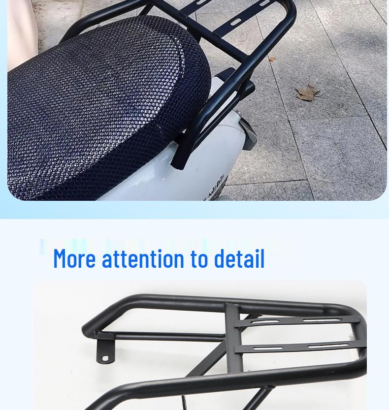 Portapacchi Posteriore Stabile per Scooter Elettrico Yadea M6 - Staffa di Fissaggio Baule Spessa